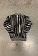 VINTAGE ABSTRACT KNITTED JUMPER FUNKY 3D PATTERNED SWEATER