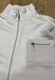 VINTAGE QUIKSILVER JEFF HAKMAN SURF SCHOOL WHITE JACKET