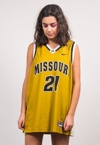 90'S VINTAGE NIKE MISSOURI TIGERS COLLEGE BASKETBALL JERSEY