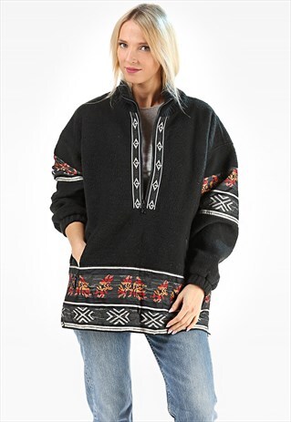 CHUNKY FLEECE SWEATER AZTEC
