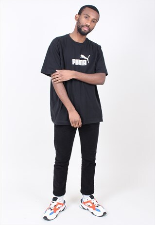 VINTAGE PUMA T-SHIRT IN BLACK