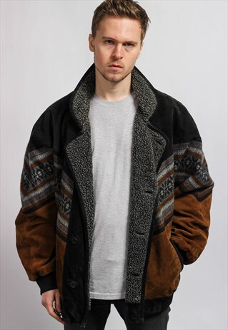 VINTAGE AZTEC SHERPA JACKET