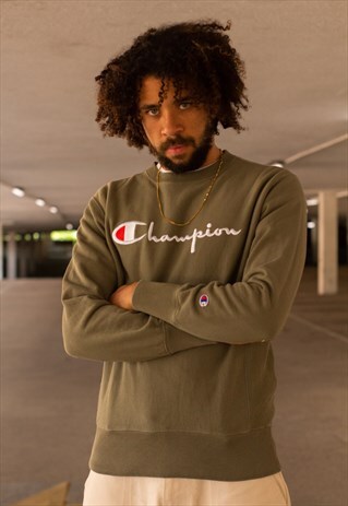 VINTAGE 90'S CHAMPION SWEATSHIRT IN FOREST GREEN