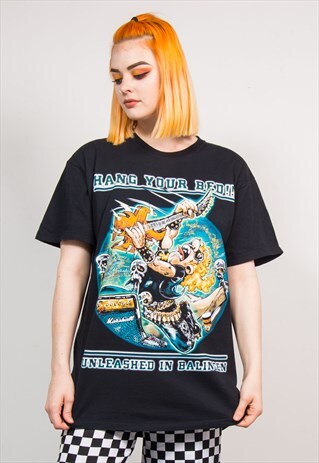 VINTAGE 90'S BLACK BANG YOUR HEAD FESTIVAL ROCK T-SHIRT