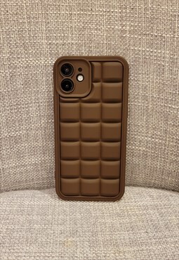 Chocolate Squares iPhone 13 Case in Brown Color