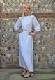 REVIVAL Vintage 1960's Wedding Dress White Maxi