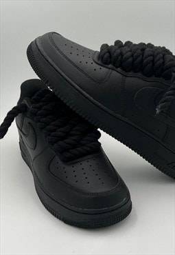 Air Force 1 ''Rope Laces'' Thick Chunky Laces Custom Black
