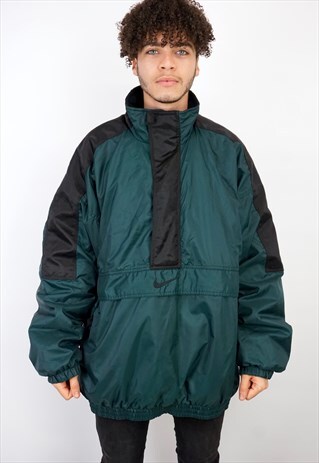 VINTAGE 90'S NIKE 1/2 ZIP PADDED JACKET