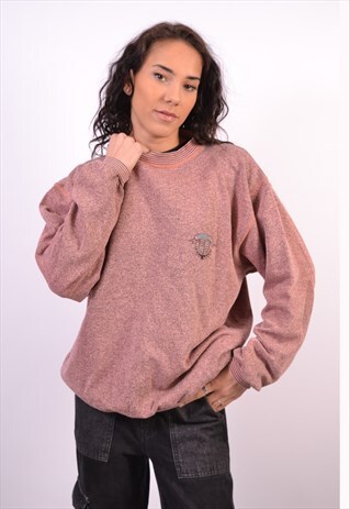 VINTAGE SWEATSHIERT JUMPER OVERSIZE PINK