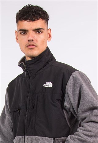 THE NORTH FACE FLEECE JACKET GREY & BLACK