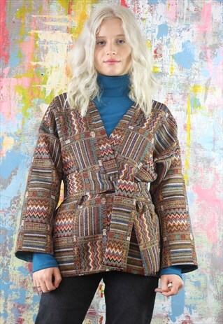 KIMONO JACKET IN AZTEC FABRIC