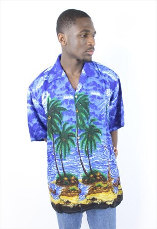 VINTAGE ABSTRACT 90'S PATTERNED SHIRT