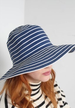 Vintage 90's Summers Beach Cap Hat Blue
