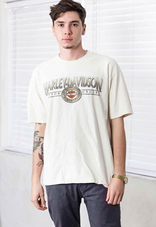 VINTAGE HARLEY-DAVIDSON T-SHIRT LOGO 90S L 10.4