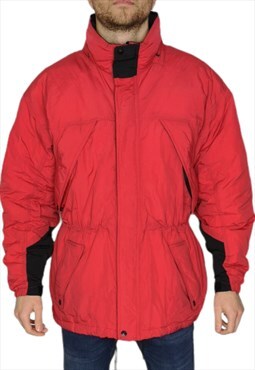 Marlboro Puffer Jacket In Red Size Medium