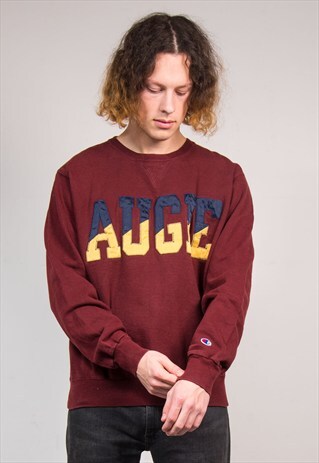 VINTAGE 90'S BURGUNDY CHAMPION COLLEGE STYLE SWEATER