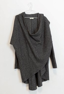 Asymmetric grey cardigan