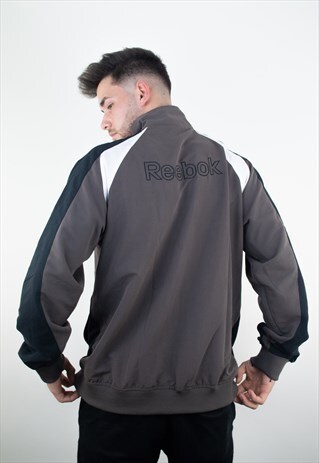 reebok jacket vintage mens brown