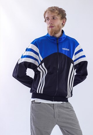 RARE VINTAGE MENS ADIDAS TRACK TOP SUIT TEAM BIG LOGO JACKET
