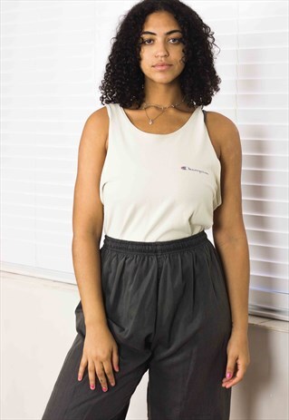 VINTAGE CHAMPION SLEEVELESS T-SHIRT LOGO 90S XL 6.2