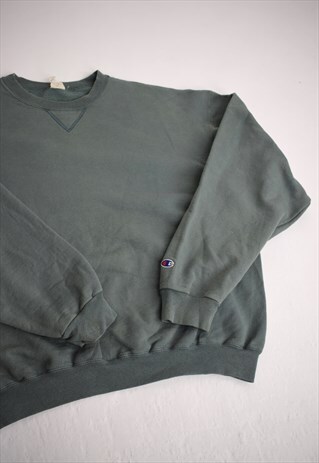 VINTAGE 90S CHAMPION FADED GREEN SWEATSHIRT