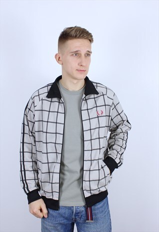 VINTAGE MENS FRED PERRY TRACK TOP SUIT JACKET