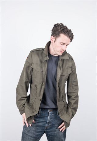 VINTAGE KHAKI GREEN ARMY JACKET