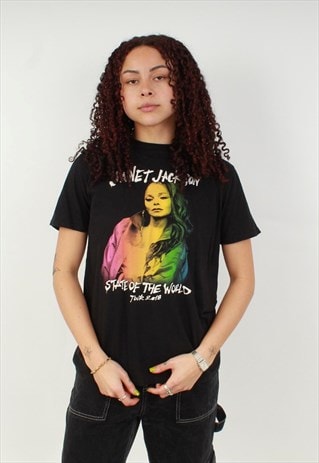 Vintage Janet Jackson 2018 state of the world t shirt
