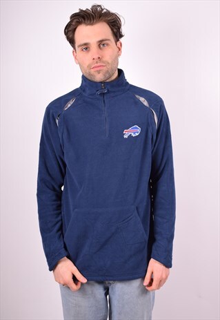 MENS VINTAGE NFL FLEECE JUMPER MEDIUM BLUE 90S
