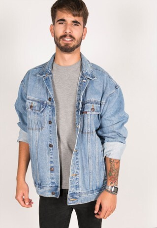 VINTAGE 80S LEE PATCHED DENIM JACKET / R246
