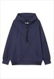 Utility hoodie Japanese style pullover gorpcore jumper blue