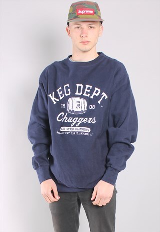 VINTAGE "KEG DEPT CHUGGERS" USA SWEATSHIRT