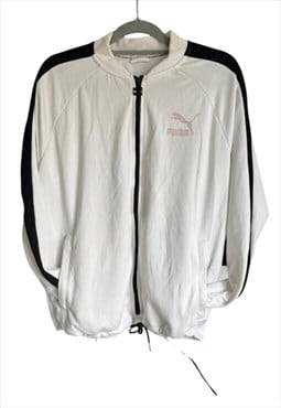 Black and white 90s to Y2K zip neck track jacket