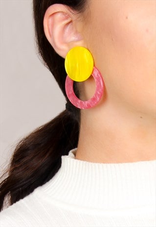 OVERSIZED STATEMENT ACRYLIC EARRINGS