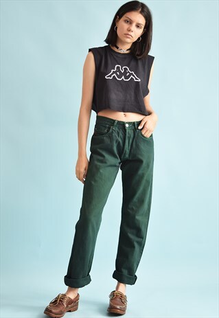 90'S RETRO REGULAR WAIST STRAIGHT DENIM JEANS