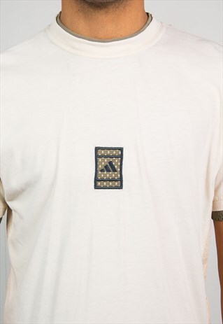 90'S ADIDAS T-SHIRT EMBROIDERED DECALS