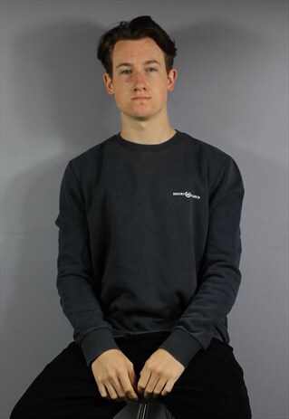 VINTAGE HENRI LLOYD SWEATSHIRT IN NAVY BLUE WITH PRINTED LOG