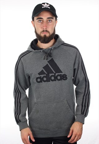 VINTAGE ADIDAS BIG LOGO HOODIE SWEATSHIRT