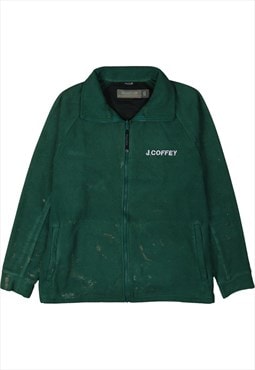 Vintage 90's Regatta Fleece Jumper Full Zip Up Green Medium