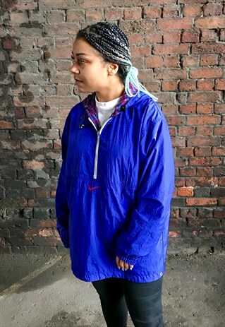 VINTAGE NIKE 1/2 ZIP REVERSIBLE SHELL RAZY SMOCK JACKET