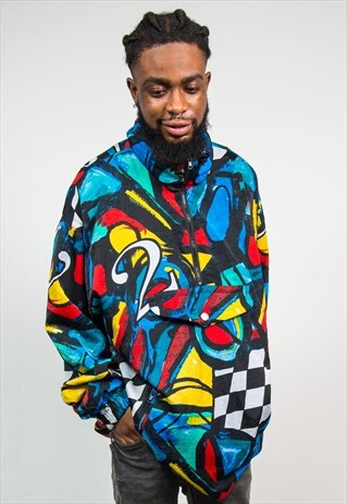 VINTAGE 90'S WAVEY WINDBREAKER JACKET