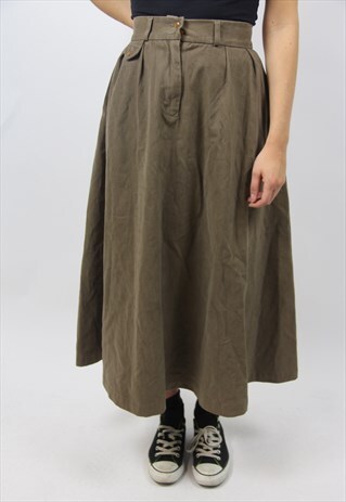 VINTAGE RALPH LAUREN BROWN HIGH WAIST SKIRT
