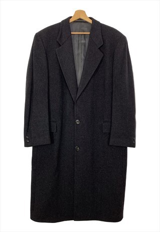 Yves Saint Laurent vintage charcoal gray coat, Size XL