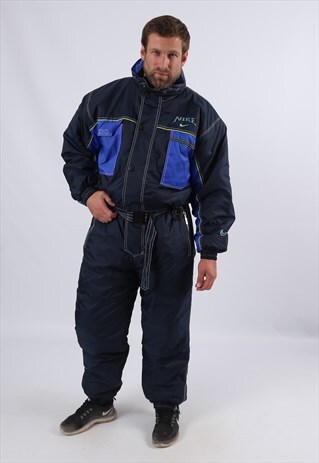 VINTAGE NIKE FULL SKI SUIT SPORTS SNOW UK M / L 42" (E2J)