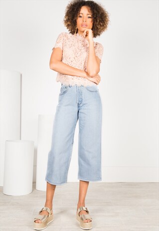 VINTAGE 80S LEVI'S CULOTTE JEANS / 0038 / 404