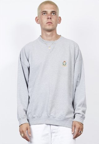 VINTAGE 90'S RALPH LAUREN CHAPS LIGHT GREY SWEATER