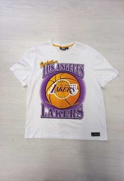 00's NBA Lakers T-Shirt White Multi