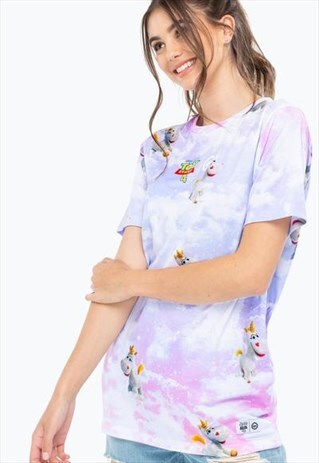 TOY STORY PINK BUTTERCUP SKIES WOMEN'S T-SHIRT