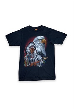 Burning Eagle Vintage 90s Black T-Shirt