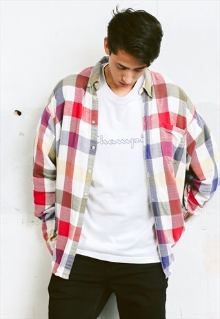 VINTAGE CHECK PRINT SHIRT